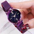 thumbnail image 2 of Reloj de cuarzo elegante para mujer, banda magnética/reloj de pulsera de joyería Eccomum Morado, 2 of 6