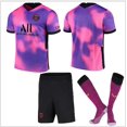 thumbnail image 1 of Nuevo 2021/2022 Camiseta de fútbol para niños 11 # Di Maria 7 # Mbappe Camisetas de fútbol Conjunto de pantalones cortos / calcetines-Púrpura-24 BmatwkZeng Bmatwk Jersey, 1 of 2