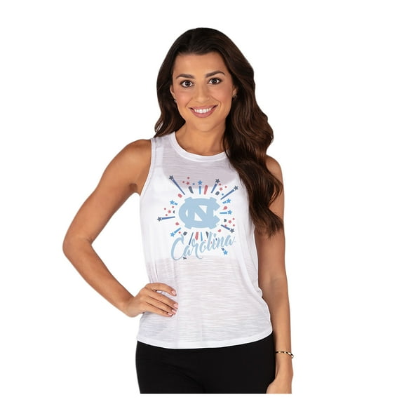 Women's Concepts Sport White North Carolina Tar Heels Infuse Knit Tank Top