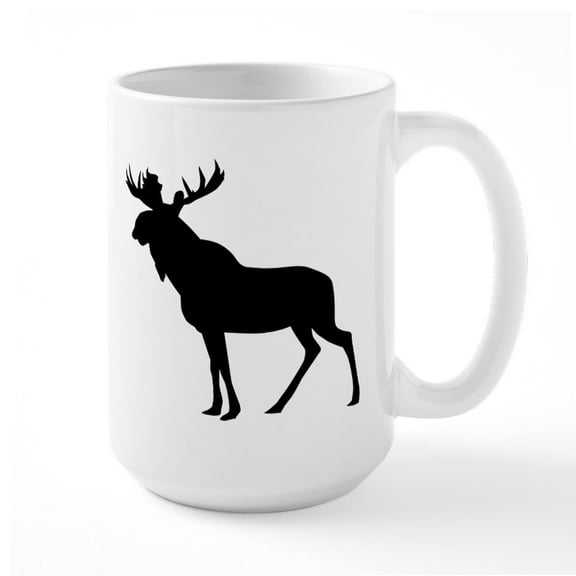 CafePress - MOOSE - 15 oz Ceramic Large White Novelty Mug
