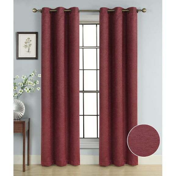 Windsor Blackout Panel Striae 40"x84" Paprika