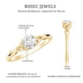 thumbnail image 6 of Rosec Jewels Cubic Zirconia Solitaire Ring Half Carat - Celtic Knot Promise Ring for Valentines Day, 10K Yellow Gold, US 10.00, 6 of 9