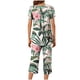 thumbnail image 4 of Blusas de Manga Corta para las Mujeres Casual Cuello Redondo, Pantalones de Moda Traje de Pijamas para Uso Diario Y Casero, 4 of 6