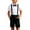 Black, variant on LEKWK Boys School Uniform Outfits Short Sleeve Cute Bowtie Formal Shirts and Suspender Shorts Summer Gentleman Casual Party Preppy Suit 2-15Y