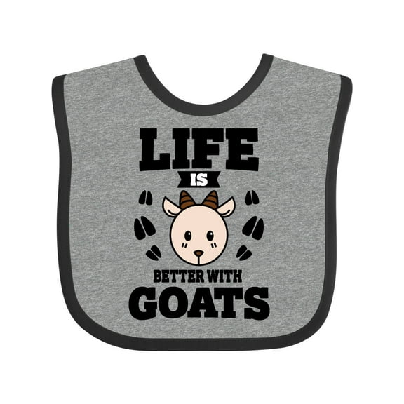 Inktastic Life is Better with Goats Boys or Girls Baby Bib