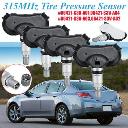 Set Of 4 315MHz Tire Pressure Sensor TPMS Kit For Honda Ridgeline Pilot Acura TL MDX (Best Tires For Acura Mdx 2019)