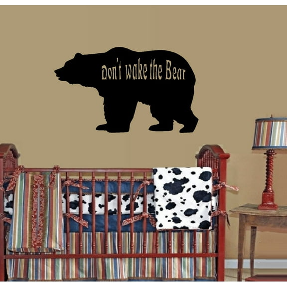 Don't Wake the BEAR ~ LARGE WALL DECAL 20" X 25" LARGE
