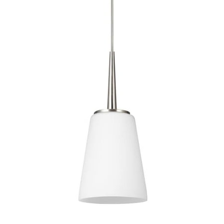 Opal Cased Globe Pendant - Sea Gull Lighting 6140401EN Driscoll Single Light 5-1/4