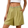 thumbnail image 5 of Nkmbld Women's Shorts Summer Casual Elastic Waist Boho Wide Leg Embroidered Beach Vacation Shorts, 5 of 5