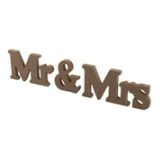 Unique Bargains Wedding Wooden Mr and Mrs Letters Alphabet DIY Wall Decoration Wood Color 3 in 1