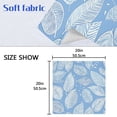thumbnail image 3 of JSTEL Blue Abstract Leaves Doodle Cloth Napkins Set of 4, 20x20 Inch Washable and Reusable Napkin for Decoupage Dinner Party Everyday Use, 3 of 6