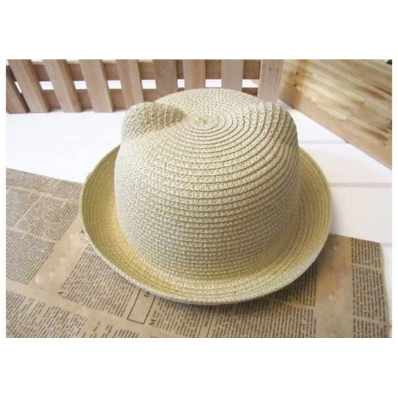 AOMPMSDX Baby Care Summer Baby Hat Cap Children Breathable Hat Straw Hat Kids Hat Boy Girls Hats Beige One Size