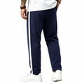 thumbnail image 5 of Baggy Sweatpants Men No Cuff Wide Leg Drawstring Relaxed Fit Bigand Tall Straight Open Hem Trackpants, 5 of 9