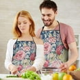 thumbnail image 5 of Pioneer Flower Floral Print Pattern Apron-Garden Aprons for Women with Pockets-Cotton Linen Waterproof Kitchen Cooking Gardening Aprons Adjustable for Kitchen,Cooking,BBQ and Salon 33x27 Inch, 5 of 7
