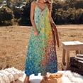 thumbnail image 3 of Colorful Dots Rainbow Textured Art Sleeveless Dress Loose Women's Dress Dresses Luxury Evening Dresses, 3 of 9