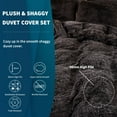 thumbnail image 4 of Shaggy Duvet Cover Black Queen 5 Piece, 4 of 5