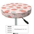 thumbnail image 4 of Honeii Strawberry And Flowers Bar Stool Covers – Perfect Fit for 12" to 14" Round Stools, Crease-Resistant, Stretchy, Washable & Dustproof Seat Slipcovers-14 inch, 4 of 7