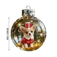 thumbnail image 5 of Clear Plastic OrnamentsChristmas Dog Snow Globe Ornaments, Dog Lover Christmas Tree Decorations, Xmas Balls Ornament for Xmas Tree Hanging, Luxury Winter Trees Decor, 5 of 7