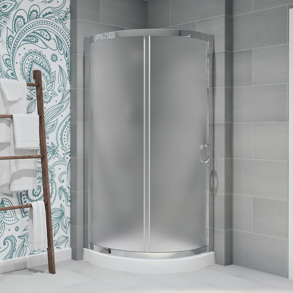 Miseno Msd3178 Breeze 33 In. L X 33 In. W X 77 In. H Round Corner Shower Kit - Chrome