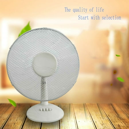 Electrical 3 Speed Oscillating Desk Top Fan 16 Inch White