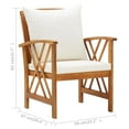thumbnail image 4 of vidaXL Garden Chairs with Cushions 2 pcs Solid Acacia Wood, 4 of 5