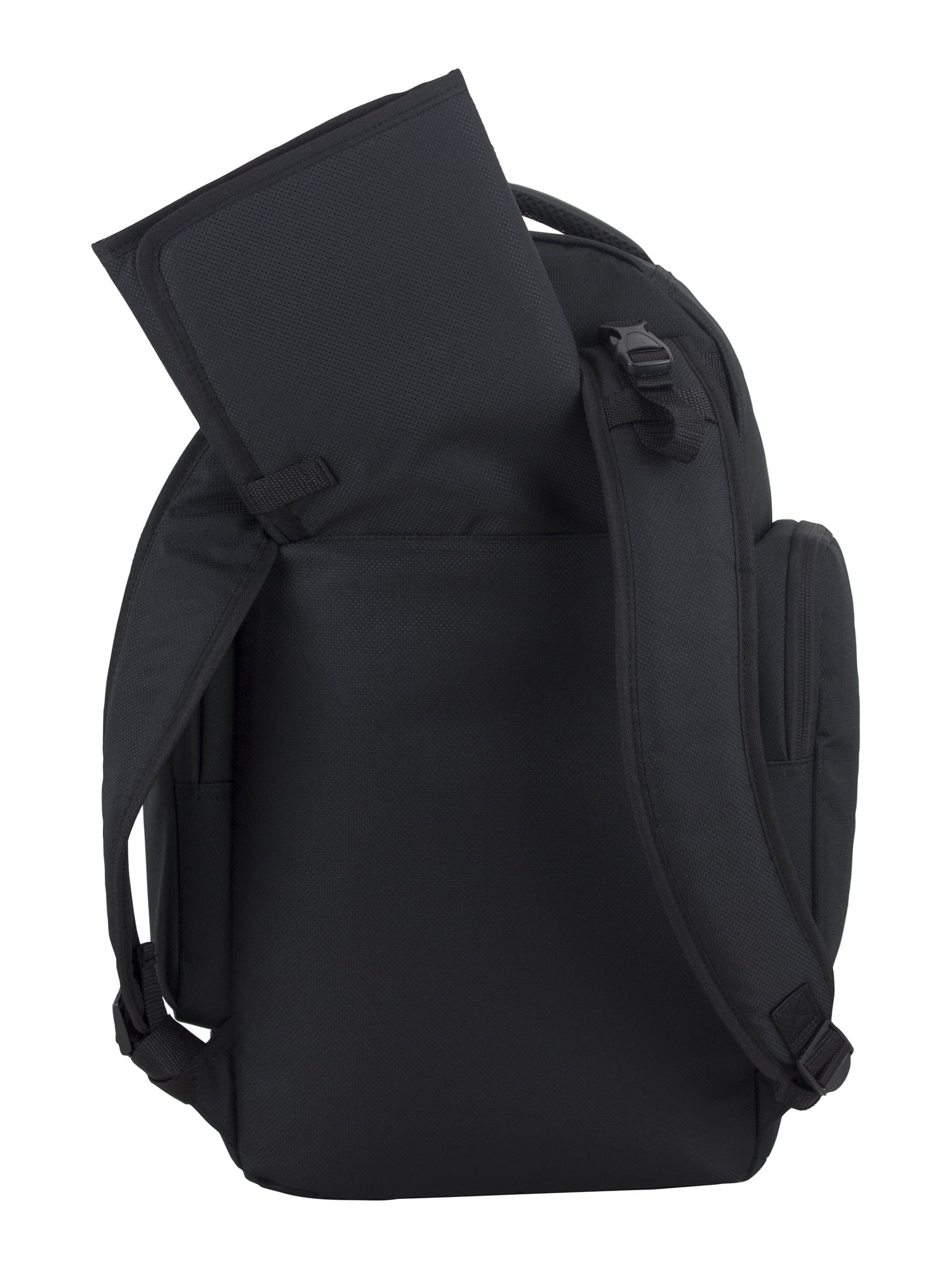 Eastsport Lenox Large Stylish Backpack Diaper Bag with Changing Pad, Black