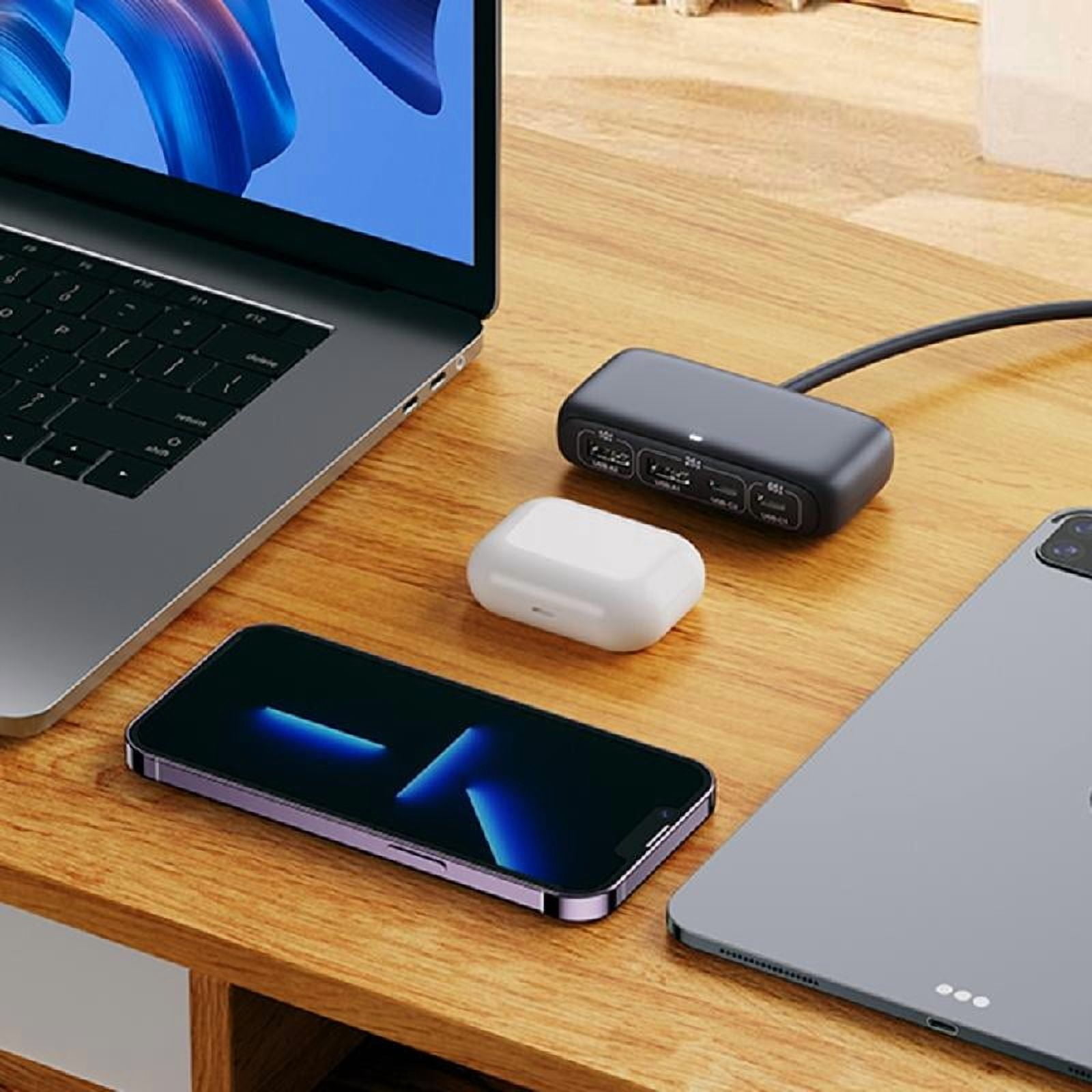 Compactly 65W Type C Hub USB C Power Data Splitter For Fast Charging On Travel