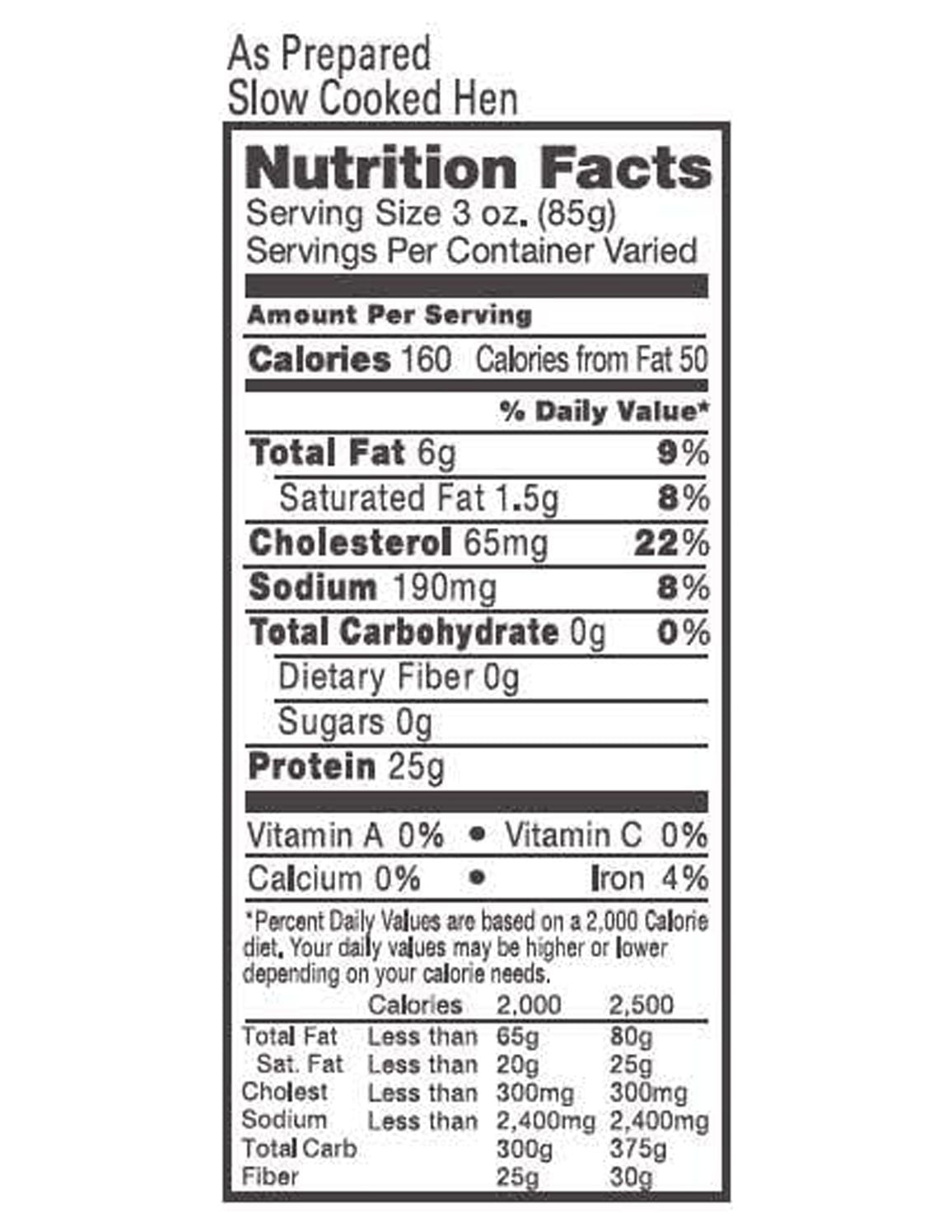 Southern Hens Baking Hen, Frozen, No Allergens, Whole Chicken, 7-8 lbs, Vacuum Sealed Bag
