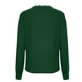 thumbnail image 4 of SEAOPEN Womens Long Sleeve V Neck Lace Panel Pointelle Knit Sweater Pullovers Outerwear Today Green,XXXXL, 4 of 5