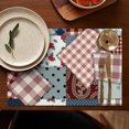 thumbnail image 5 of Pioneer Flower Floral Print Pattern Summer Placemats Table Placemats Set Of 4-Linen Kitchen Washable Placemats Table Mats 12x18 Inch Non-Slip Heat Resistant, 5 of 5