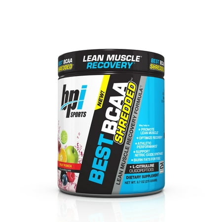 BPI Sports Best BCAA Shredded Powder, Fruit Punch, 25 (Best Time To Take Bcaa)