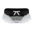 thumbnail image 2 of Pounoo New Boxers for Men Mens Lace Briefs Open Butt Low G-String Thong Underwear Panties Lightweight Mens Boxers Briefs Men's New Arrivals Underpants Black, 2 of 8