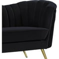 thumbnail image 4 of Pemberly Row Modern / Contemporary Black Finish Velvet Loveseat, 4 of 8