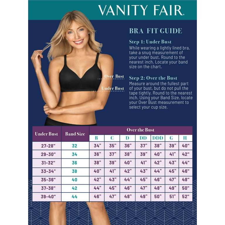 Vanity Fair Womens Beyond Comfort Full Coverage Wireless Bra 72282
