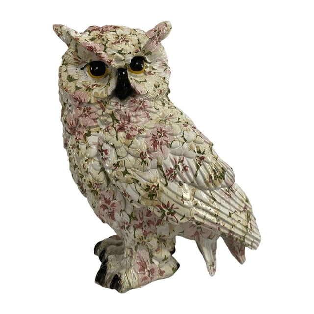 Estatuilla de búho Estatua de búho Amantes de los búhos Estatuilla de pájaro moderna Artesanía de resina Escultura de animales Ornamento para Macarena Estatuilla de búho