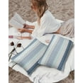 thumbnail image 4 of Outdoor Waterproof Throw Pillow Covers Set of 2 Blue Boho Stripe Tribal Vingtage Lumbar Pillowcases 20x12 Inches Bohemian Style Decorative Pillows Cushion Case Patio Pillows for Couch Bed Garden, 4 of 10