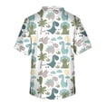 thumbnail image 3 of Men's Short Sleeve V Neck Small Animals Print Chest Pocket Carer Top 2XL, 3 of 3