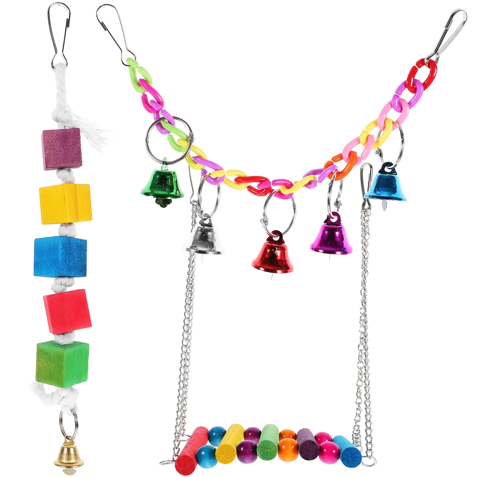 FELTECHELECTR 1 Set Cage Bird Toy Hanging Parrot Toy Suspending Cockatiel Toy Parrot Accessory