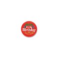 thumbnail image 1 of Botón rojo de satén It's My Birthday (paquete de 6) The Beistle Company BN191, 1 of 1