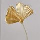 thumbnail image 3 of Decoración artística para espacios habitables, diseño exquisito, escultura de hoja de ginkgo, artesanía de hierro dorado, estatua con acentos de decoración moderna para el hogar para oficina,, 3 of 5
