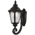 thumbnail image 2 of Four Light Black Gold Clear Seeded Glass Wall Lantern, 2 of 2
