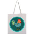 thumbnail image 3 of Inktastic Rooster Chicken Farmer Tote Bag, 3 of 4