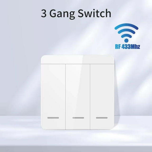 Interrupteur Intelligent Wifi pour Éclairage Led Tuya Smart Life RF 433MHz Télécommande Vocale Alexa Google Alice 1/2/3 Gang Interrupteur Sans Fil