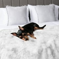 thumbnail image 5 of PAVILIA White Fluffy Throw Blanket for Couch, Fuzzy Blanket for Women Men, Furry Plush Warm Blanket Bed Sofa, Super Soft Thick Faux Fur Sherpa Blanket Throw, 50x60, 5 of 9