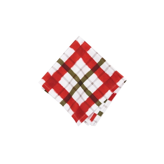 Cardinal Plaid Napkin