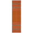 thumbnail image 2 of SAFAVIEH Montauk Jobeth Striped Soft Braided Cotton Runner Rug, Orange/Red, 2'3" x 8', 2 of 5