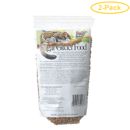 Pretty Pets Sugar Glider Food 12 oz - Pack of 2