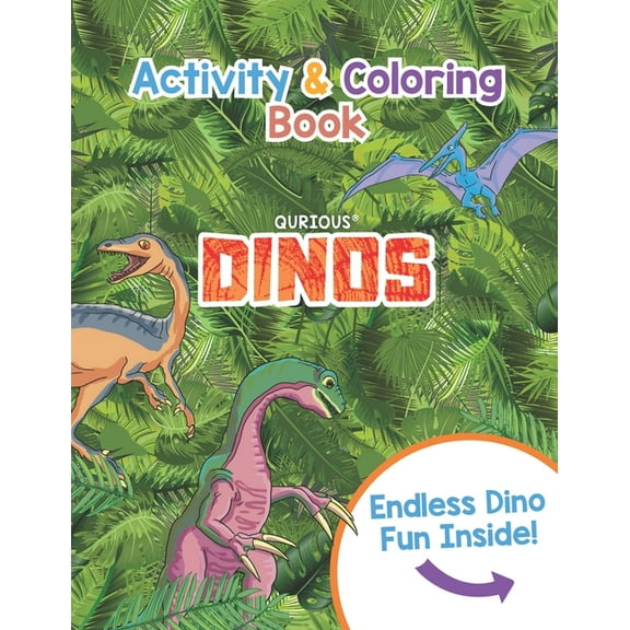 Qurious Activity and Coloring: Qurious DINOS Activity & Coloring Book (Paperback)