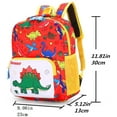 thumbnail image 4 of Mochila de viaje preescolar para niños pequeños, mochila escolar de dibujos animados, mochila (dinosaurioNaranja), 4 of 5
