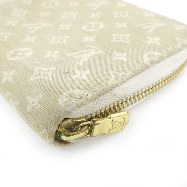 Used Louis Vuitton Monogram Mini Lin Pattern Zippy Wallet Model
